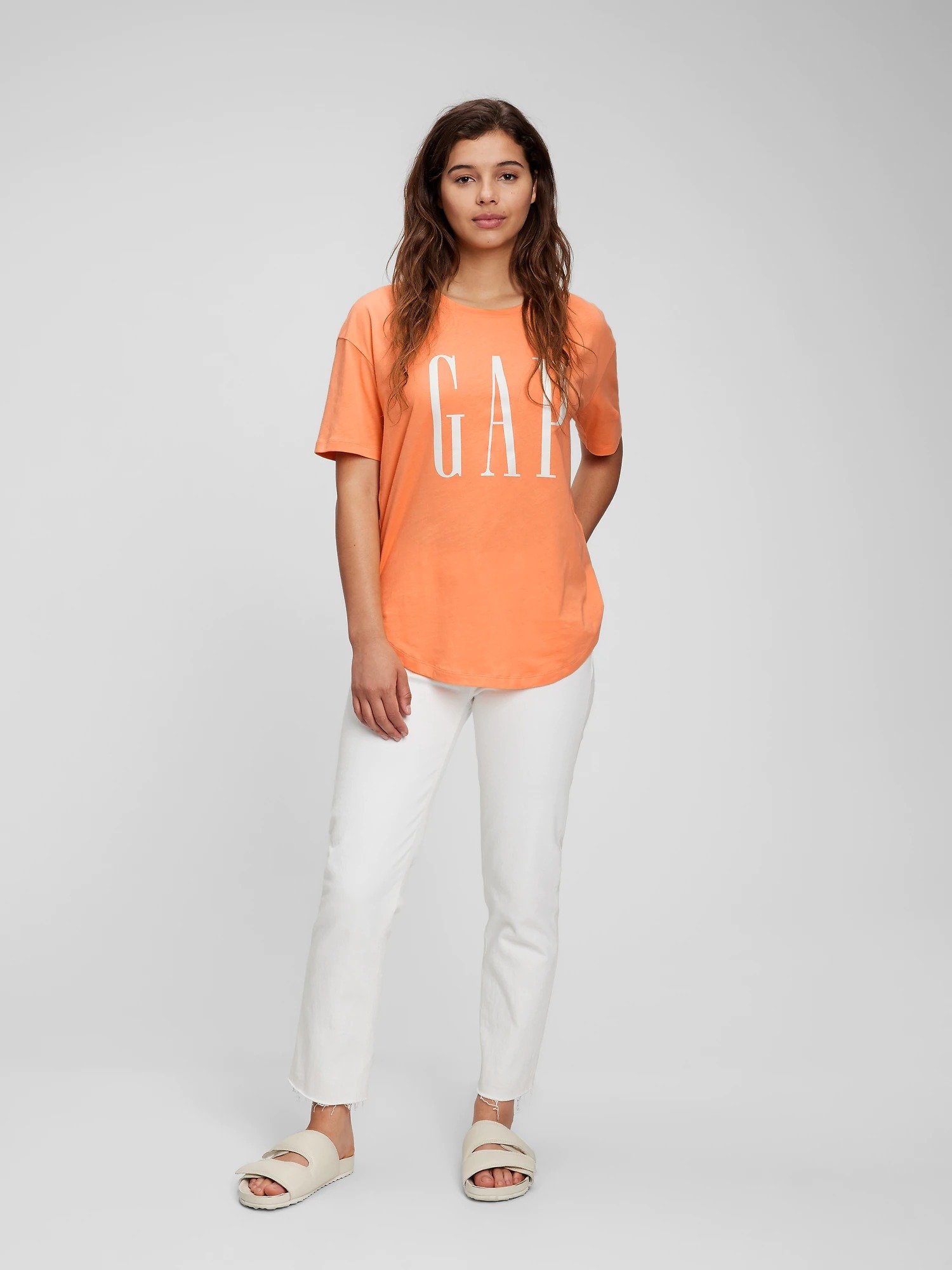 %100 Organik Pamuk Gap Logo Oversize T-Shirt product image