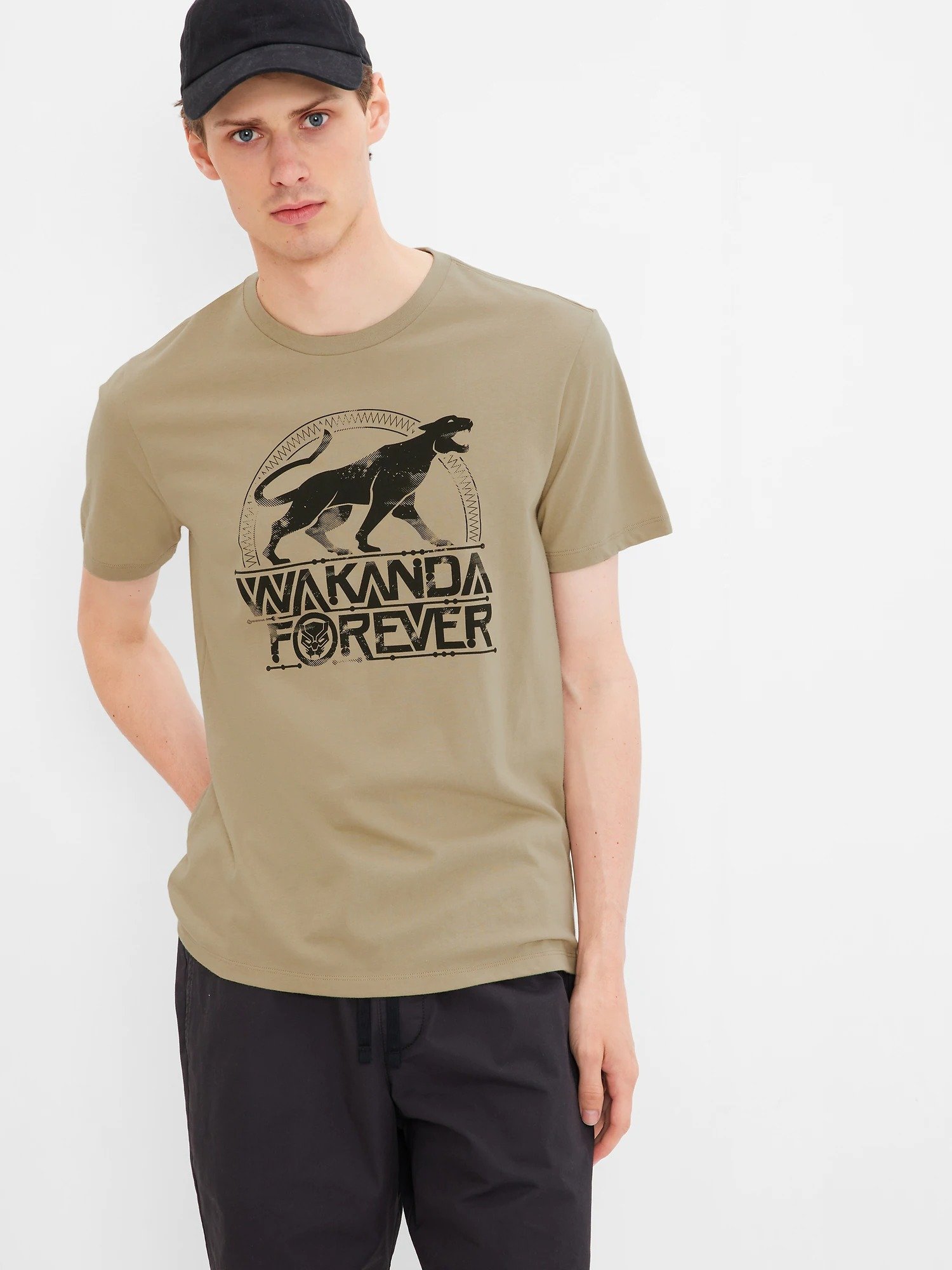Marvel Black Panther Grafik Baskılı Bisiklet Yaka T-Shirt product image