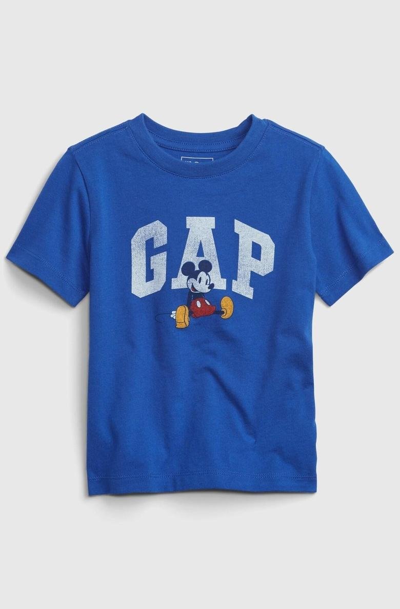  GAP X Disney Mickey Mouse Bisiklet Yaka T-Shirt