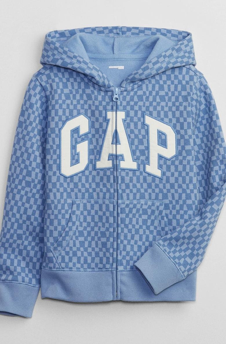  Desenli Gap Logo Kapüşonlu Sweatshirt