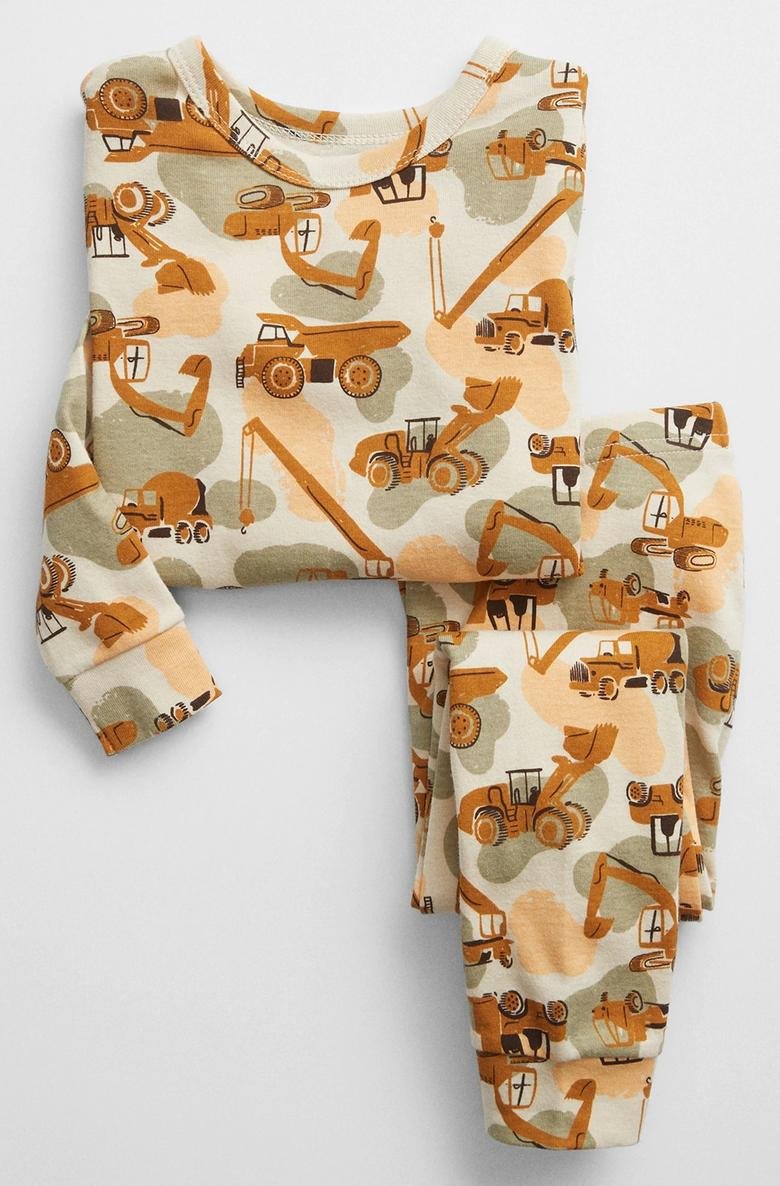  %100 Organik Pamuk Grafik Baskılı Pijama Set