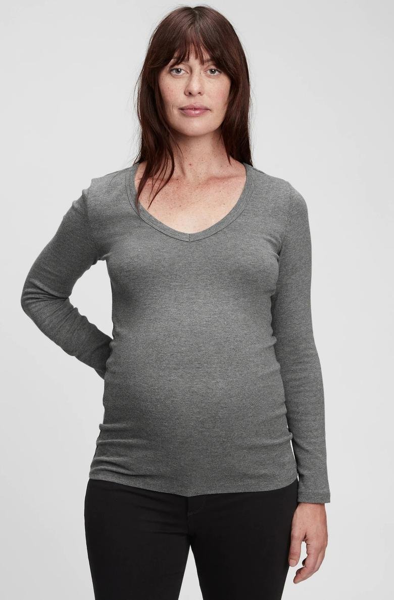  Maternity Modern V Yaka T-Shirt