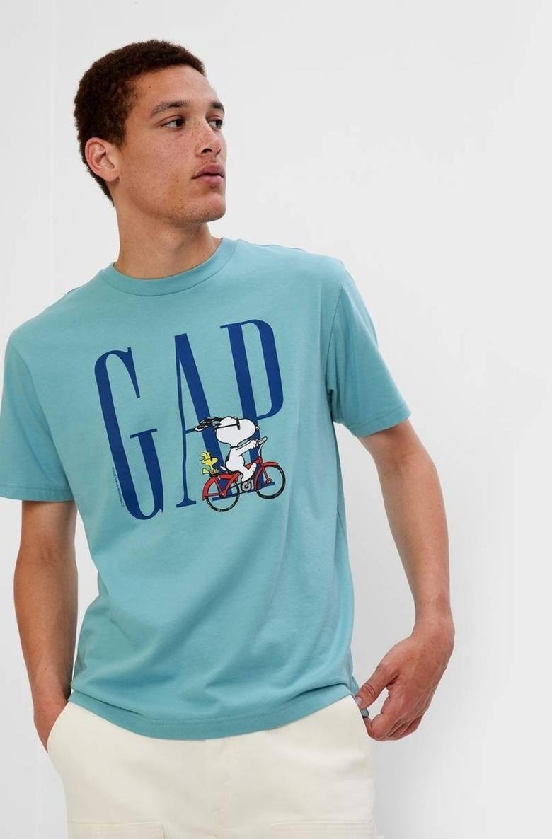  GAP Logo X Peanuts Grafik Baskılı T-Shirt