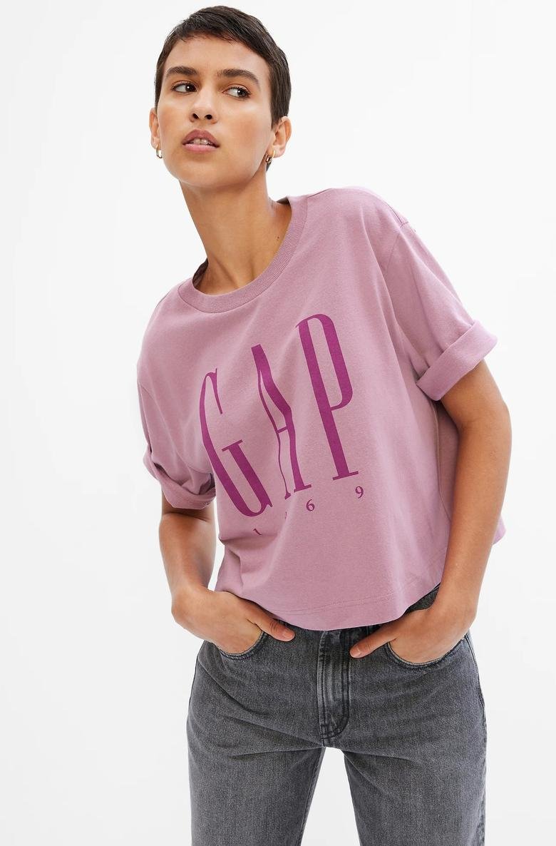  Gap Logo Boxy Jarse T-Shirt