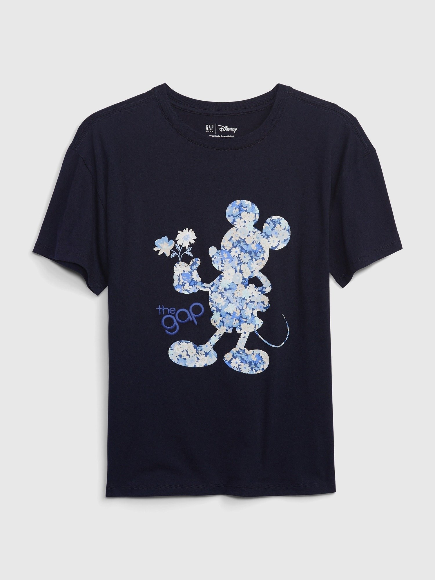 %100 Organik Pamuk Çiçek Baskılı Disney Mickey Mouse T-Shirt product image
