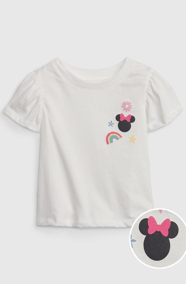  %100 Organik Pamuk Disney Flutter Kol T-Shirt