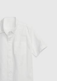 Organik Pamuk Oxford Uniform Kısa Kollu Gömlek