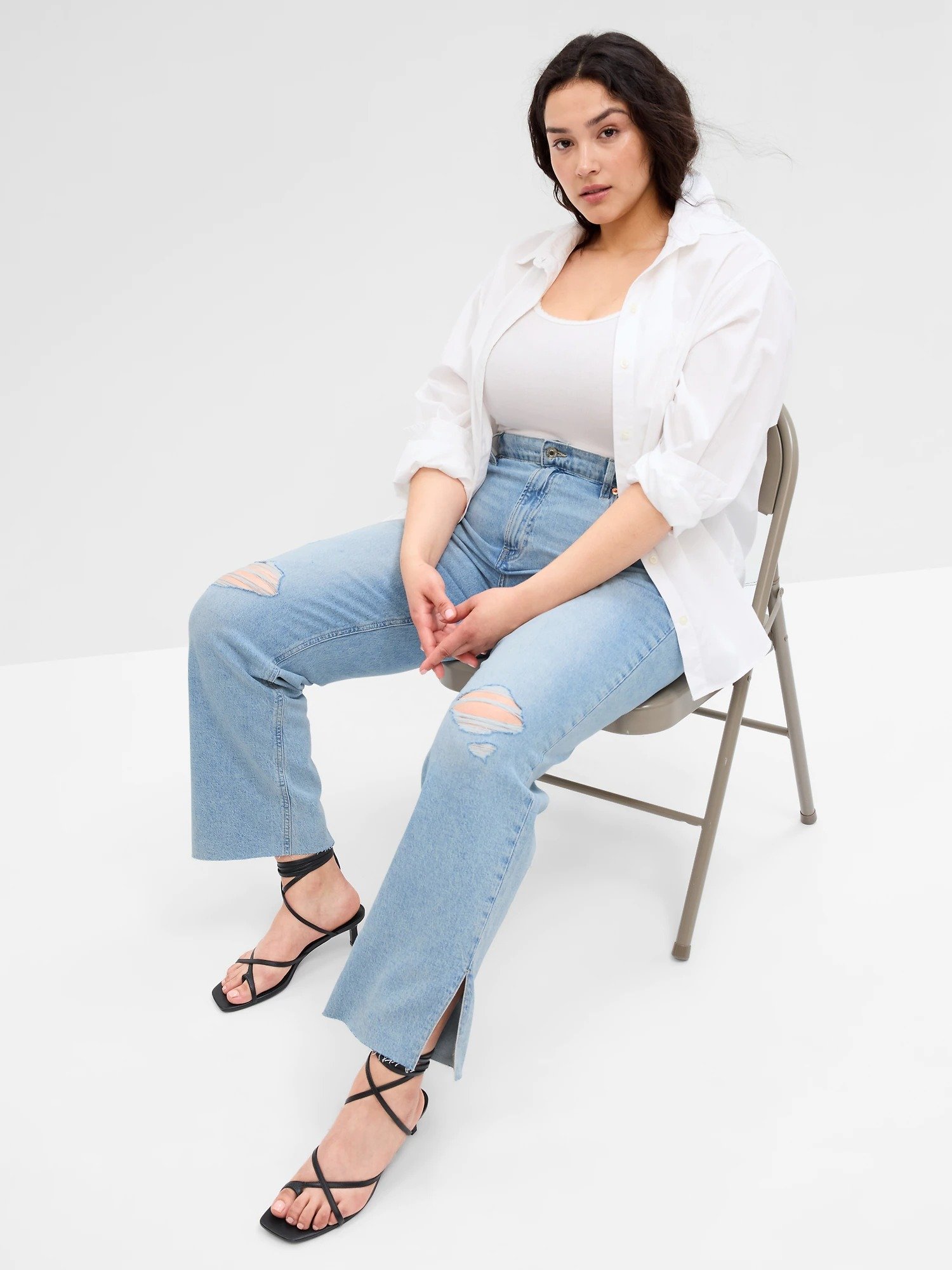 Mid Rise Destructed 90s Loose Washwell™ Jean Pantolon product image
