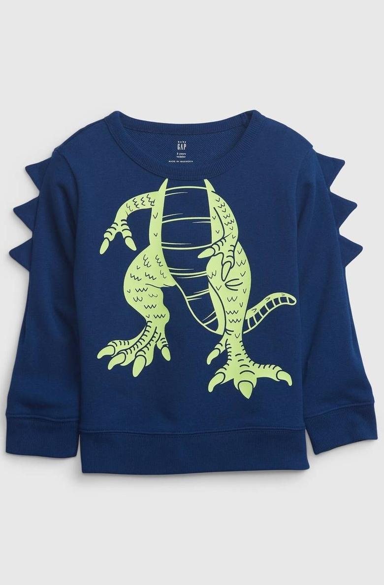  3D Dinozor Baskılı Sweatshirt