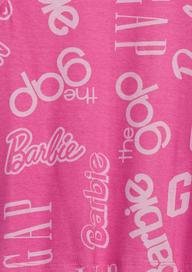 Gap × Barbie™ Logo %100 Organik Pamuk Kabarık Kol T-Shirt
