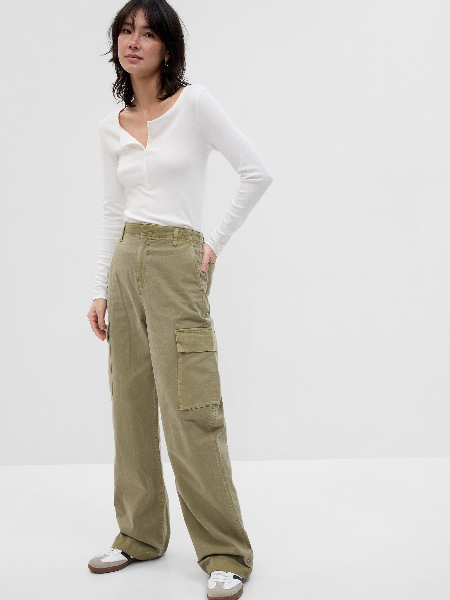 Loose Khaki Kargo Washwell™ Pantolon product image