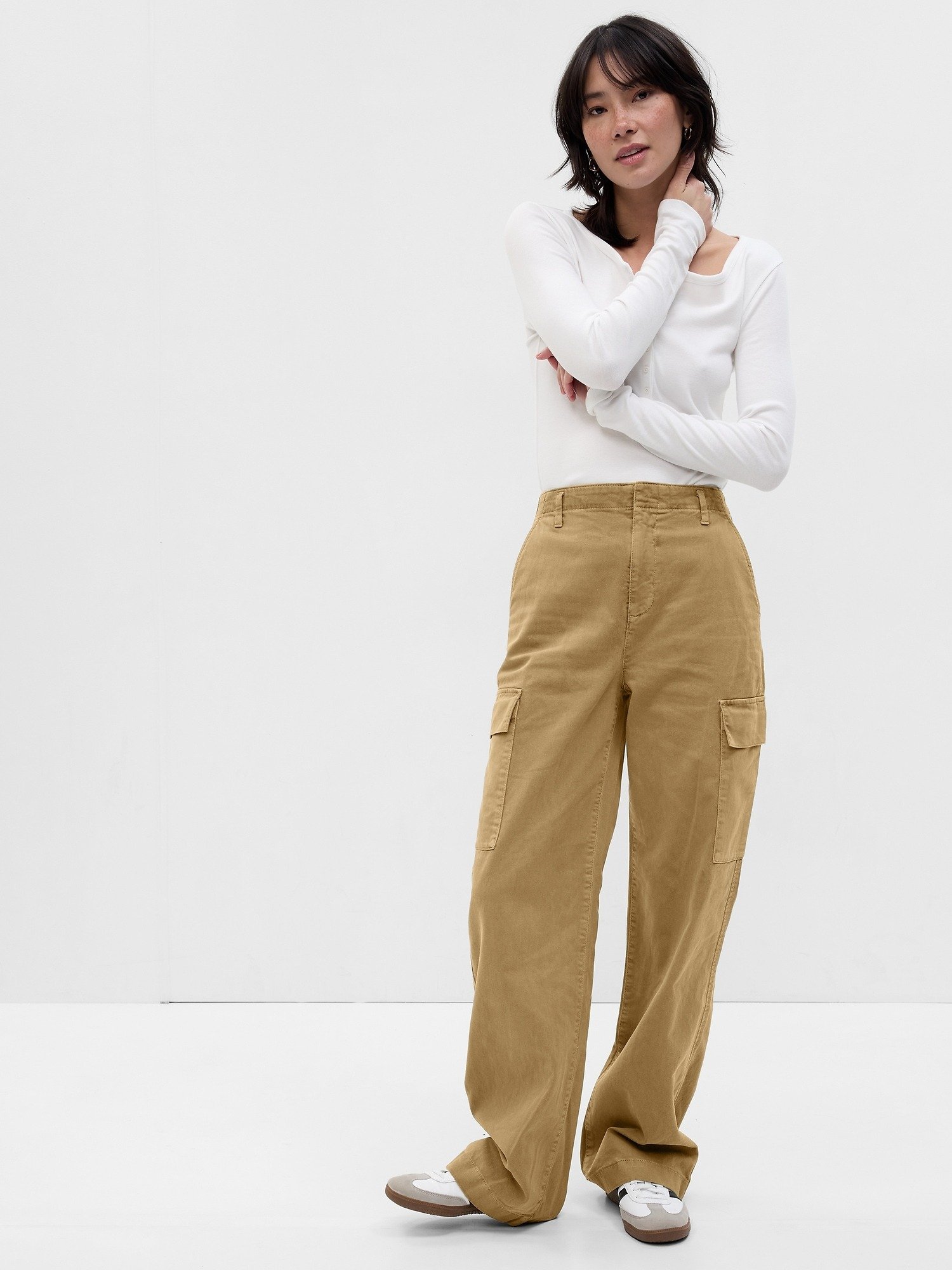 Loose Khaki Kargo Washwell™ Pantolon product image