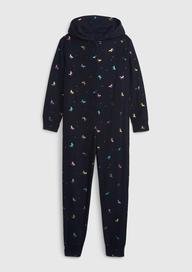 %100 Geri Dönüştürülmüş Polyester Unicorn Desenli Pijama Tulum