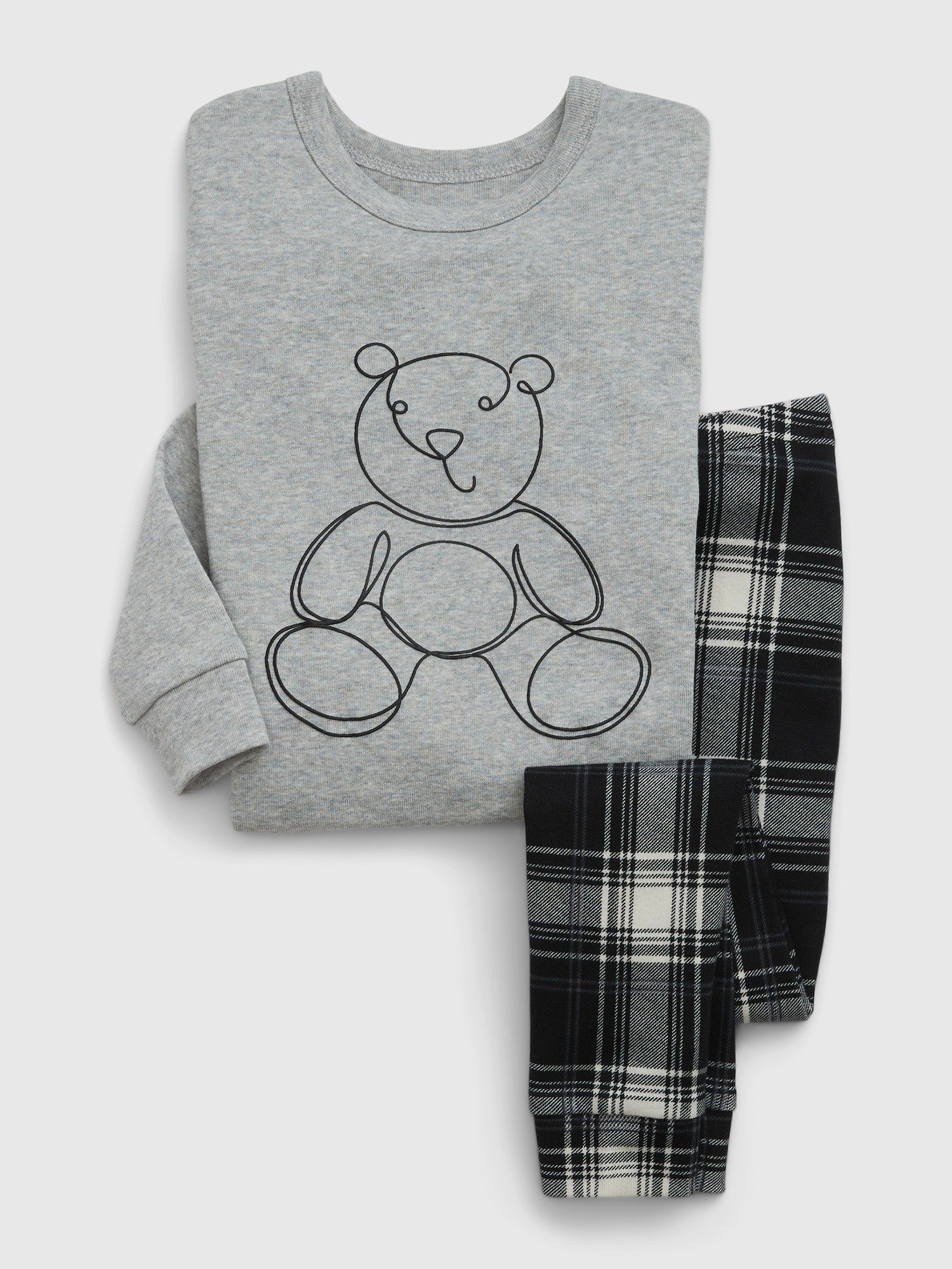 %100 Organik Pamuk Brannan Bear Grafikli Pijama Seti product image