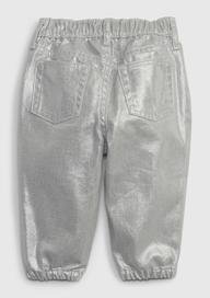 Metalik Gri Bubble Washwell™Jean Pantolon