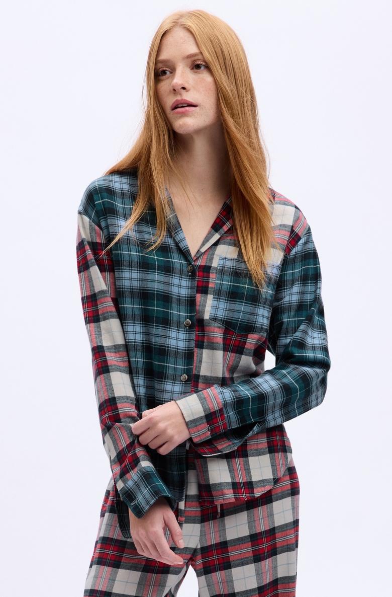  Relaxed Flannel Pijama Üstü