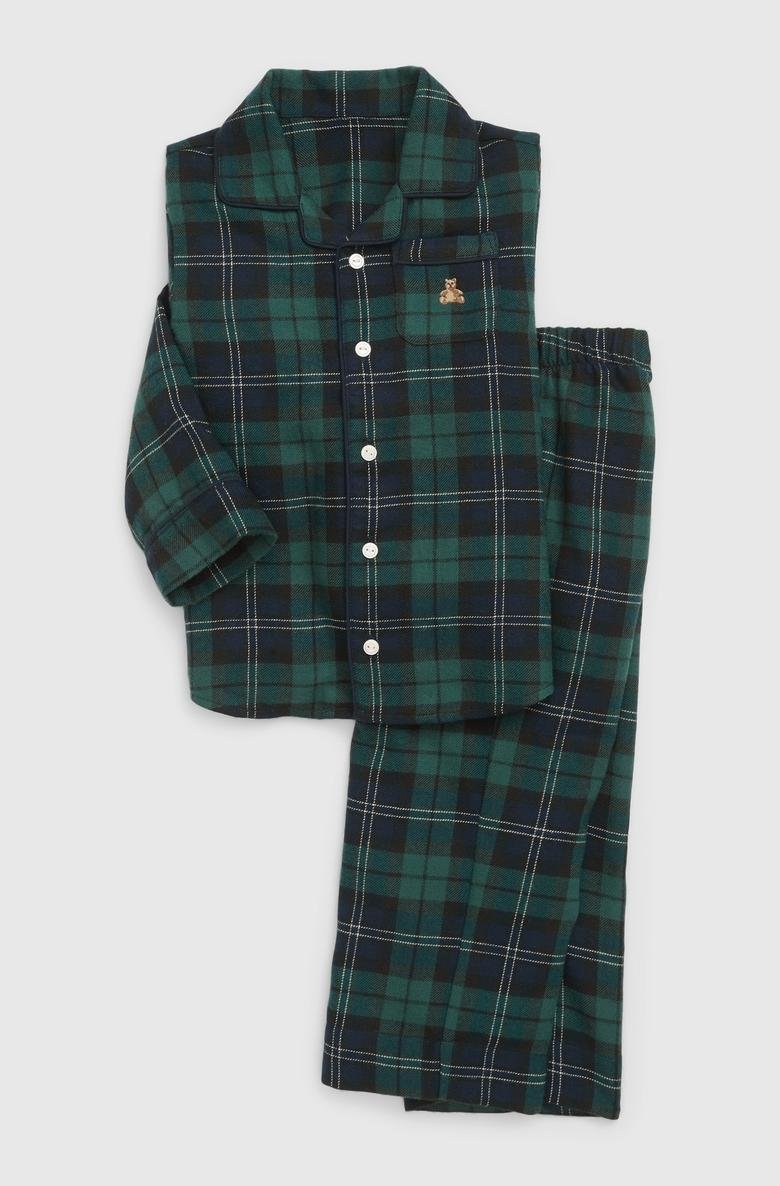  %100 Geri Dönüştürülmüş Flannel Pijama Seti