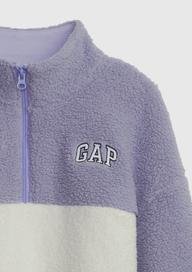 Gap Logo Yarı Fermuarlı Sherpa Sweatshirt