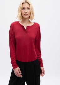 Henley Düğmeli T-Shirt