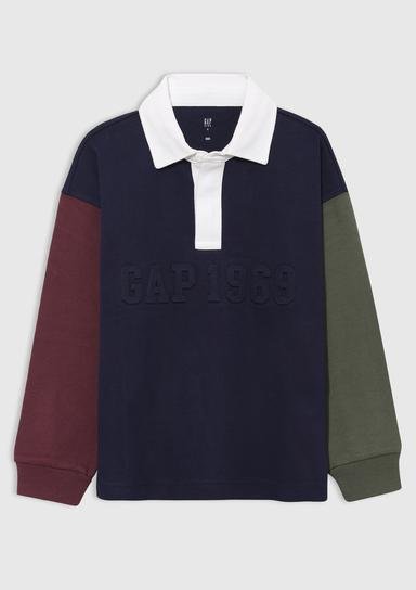 Gap Colorblock 1969 Logo Polo Yaka T-Shirt