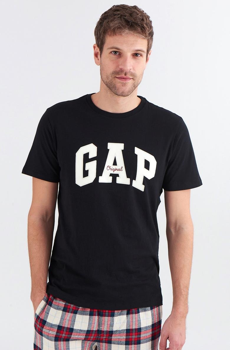  Gap Logo Bisiklet Yaka T-Shirt