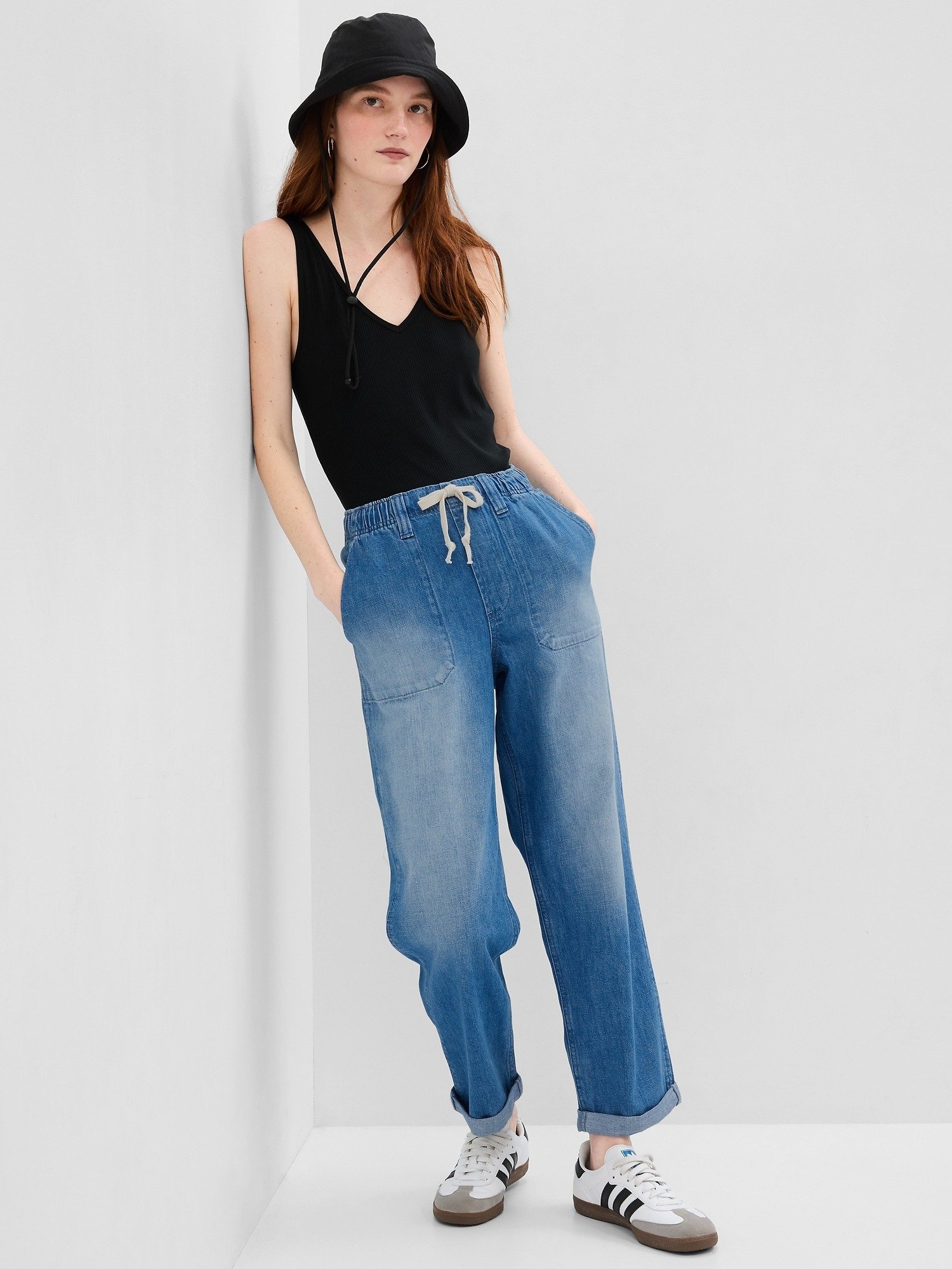 Mid Rise Easy Pull-On Jean Pantolon product image