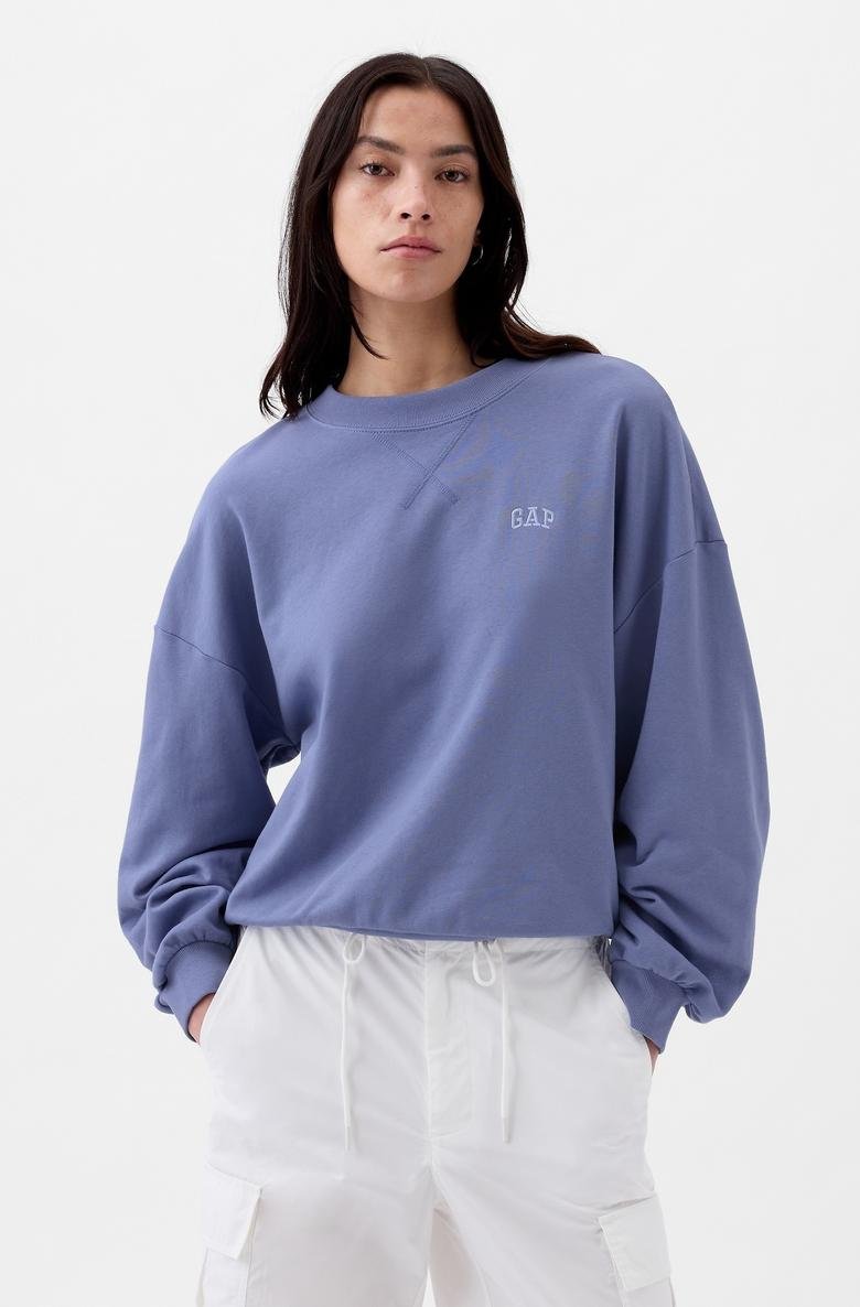  Mini Gap Logo Fransız Havlu Kumaş Sweatshirt