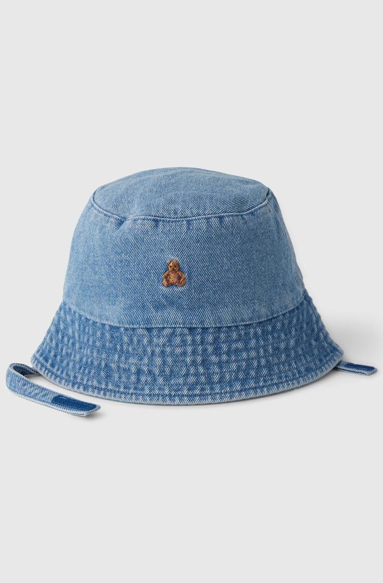  Brannan Bear İşlemeli Bucket Denim Şapka