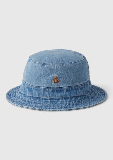 Brannan Bear İşlemeli Denim Bucket Şapka