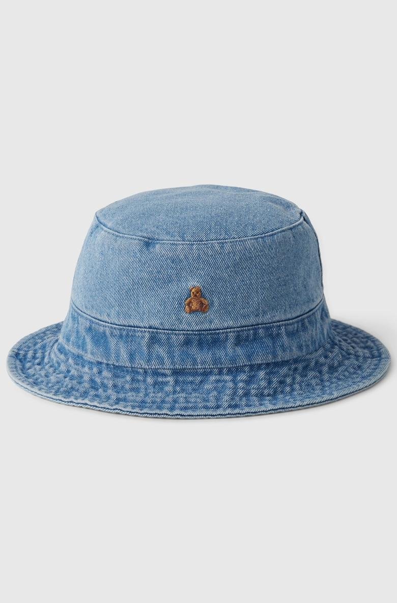  Brannan Bear İşlemeli Denim Bucket Şapka