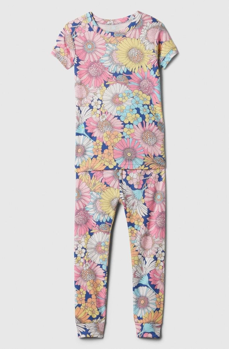  %100 Pamuk Çiçek Desenli Pijama Takımı