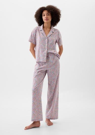 Desenli Poplin Pijama Altı