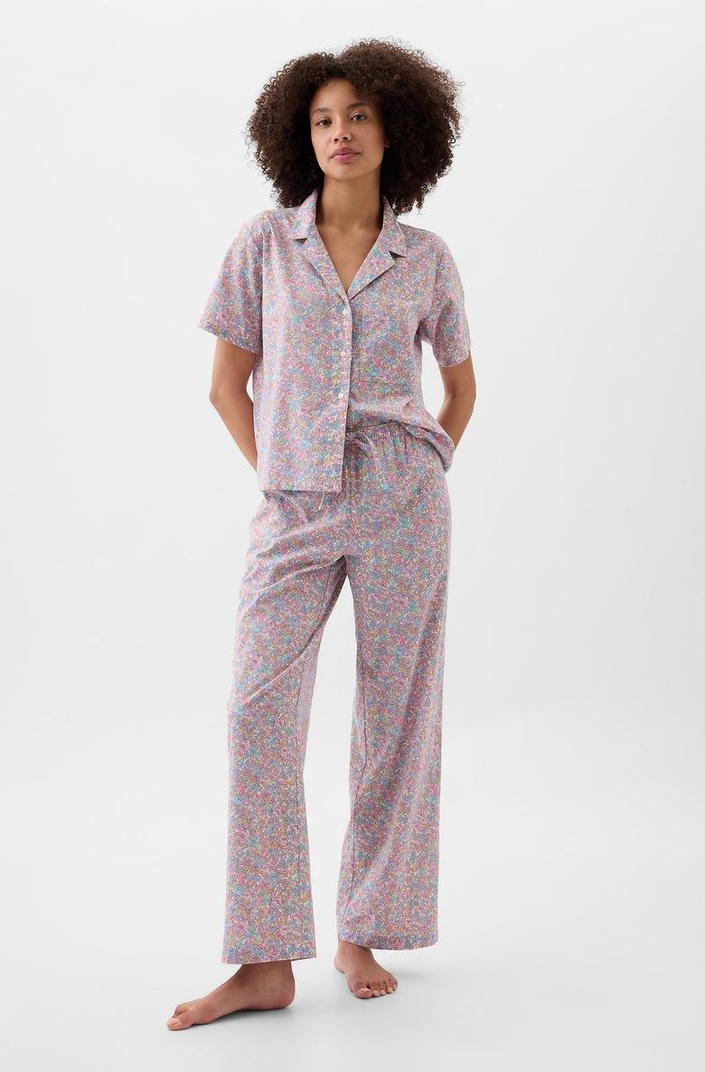  Desenli Poplin Pijama Altı