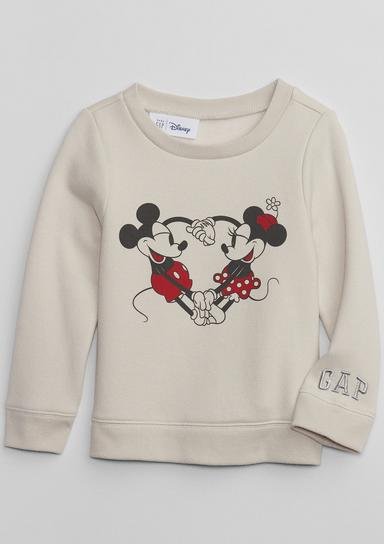 Disney Mickey Mouse and Minnie Mouse Grafikli Fleece Sweatshirt