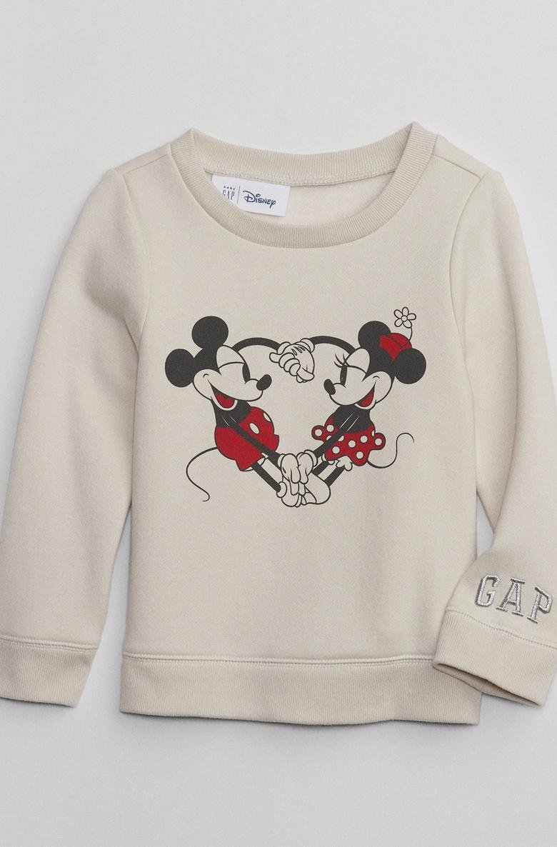  Disney Mickey Mouse and Minnie Mouse Grafikli Fleece Sweatshirt