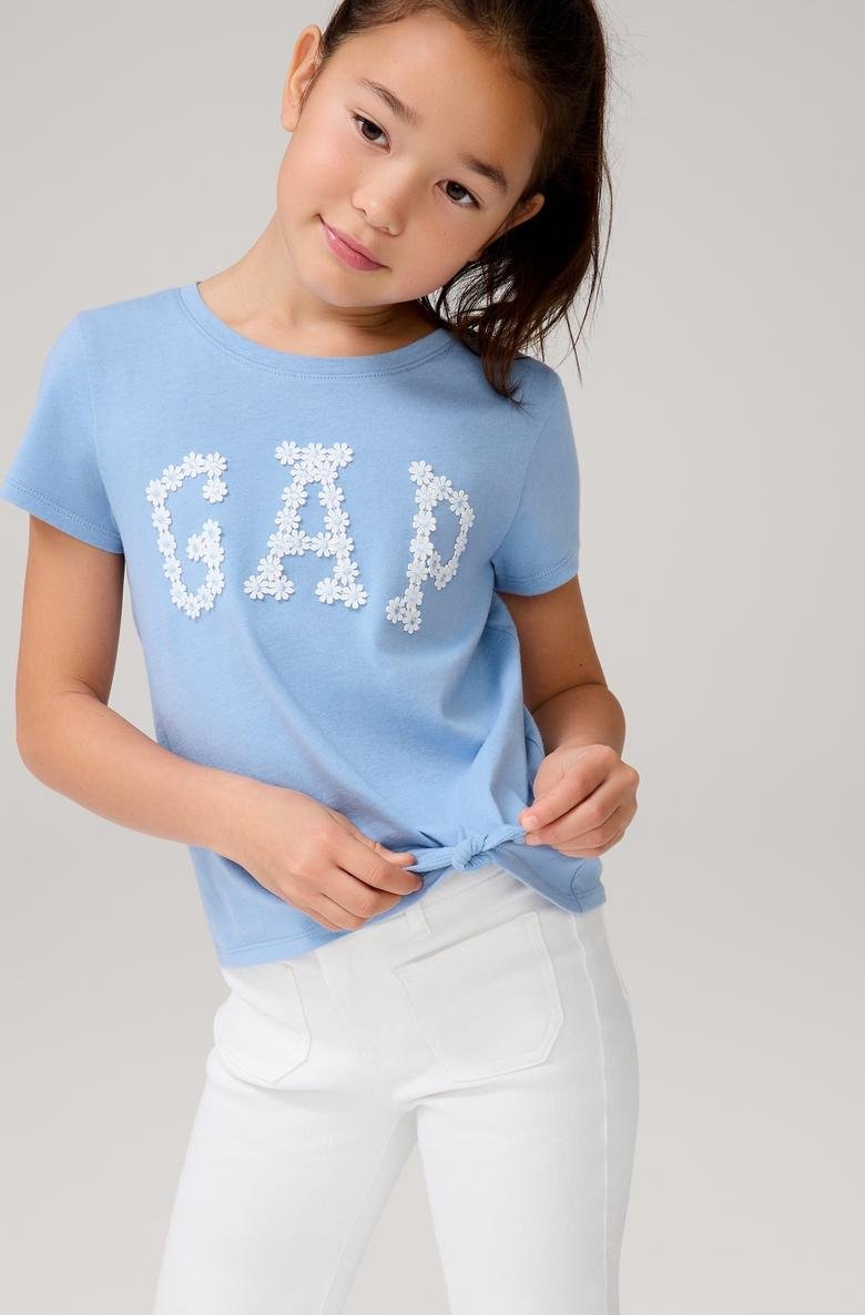  Gap Logo Bağlama Detaylı T-Shirt