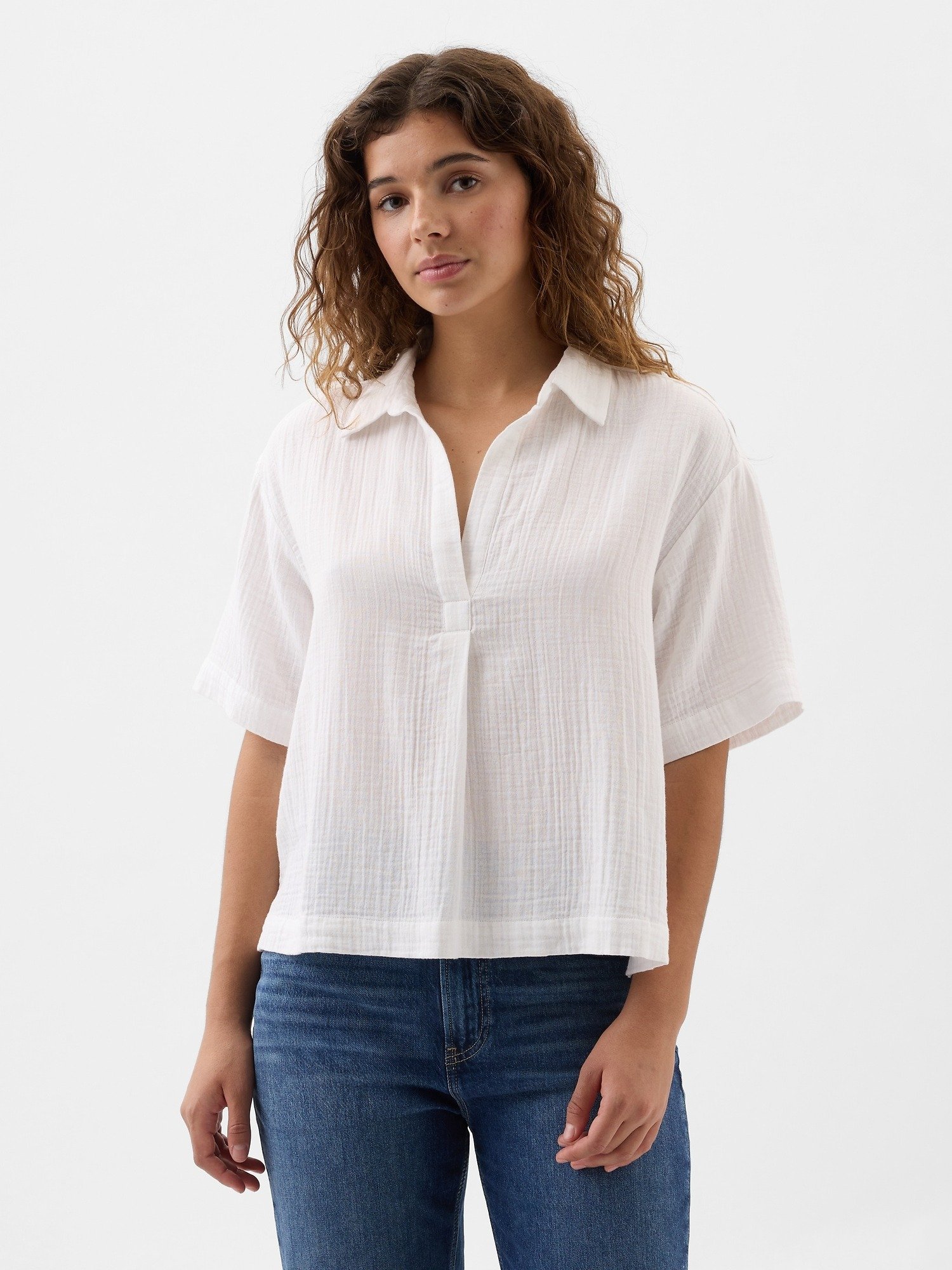 Relaxed Gauze Popover Bluz product image