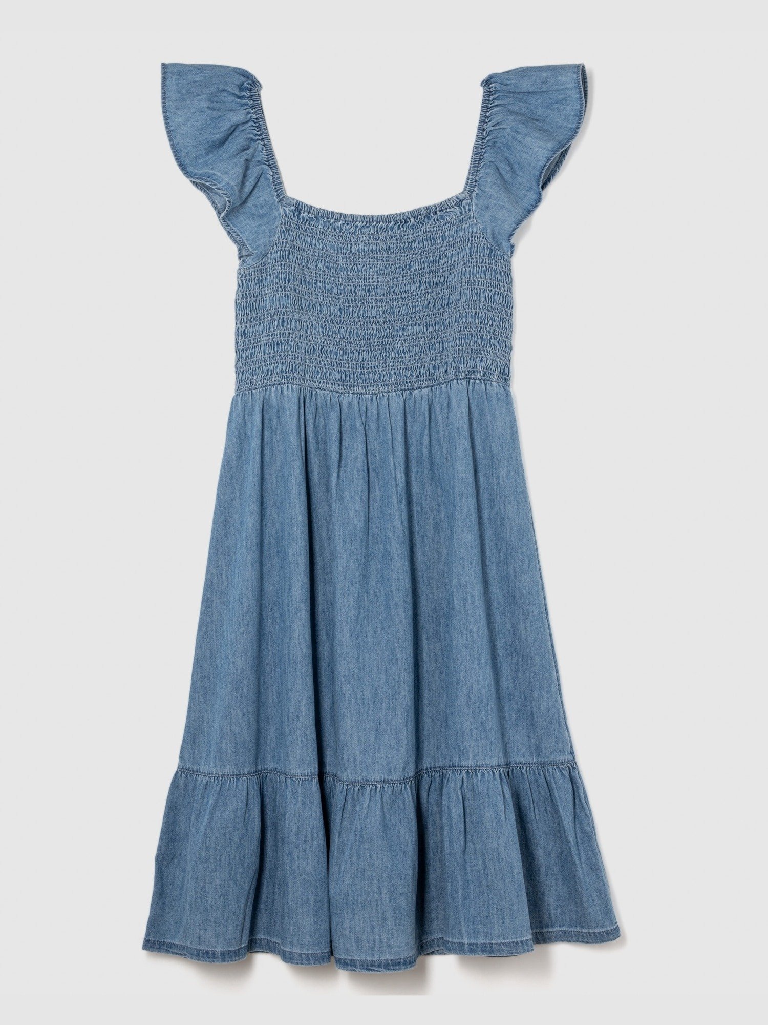 Büzgülü Mini Denim Elbise product image