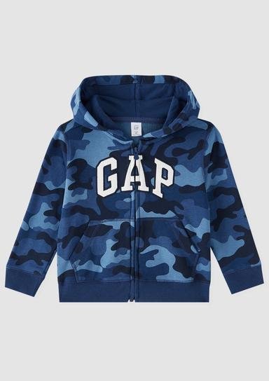 Gap Logo Fransız Havlu Kumaş Fermuarlı Sweatshirt