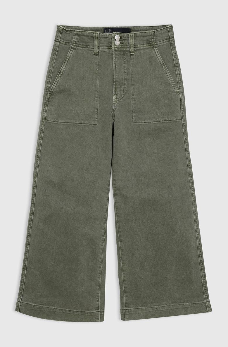  Wide Leg Crop Jean Pantolon