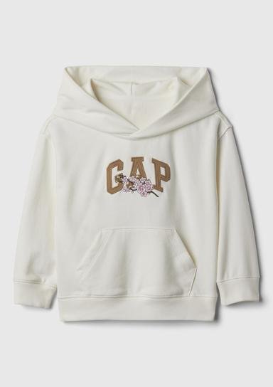 Gap Logo Çiçek İşlemeli Fransız Havlu Kumaş Sweatshirt