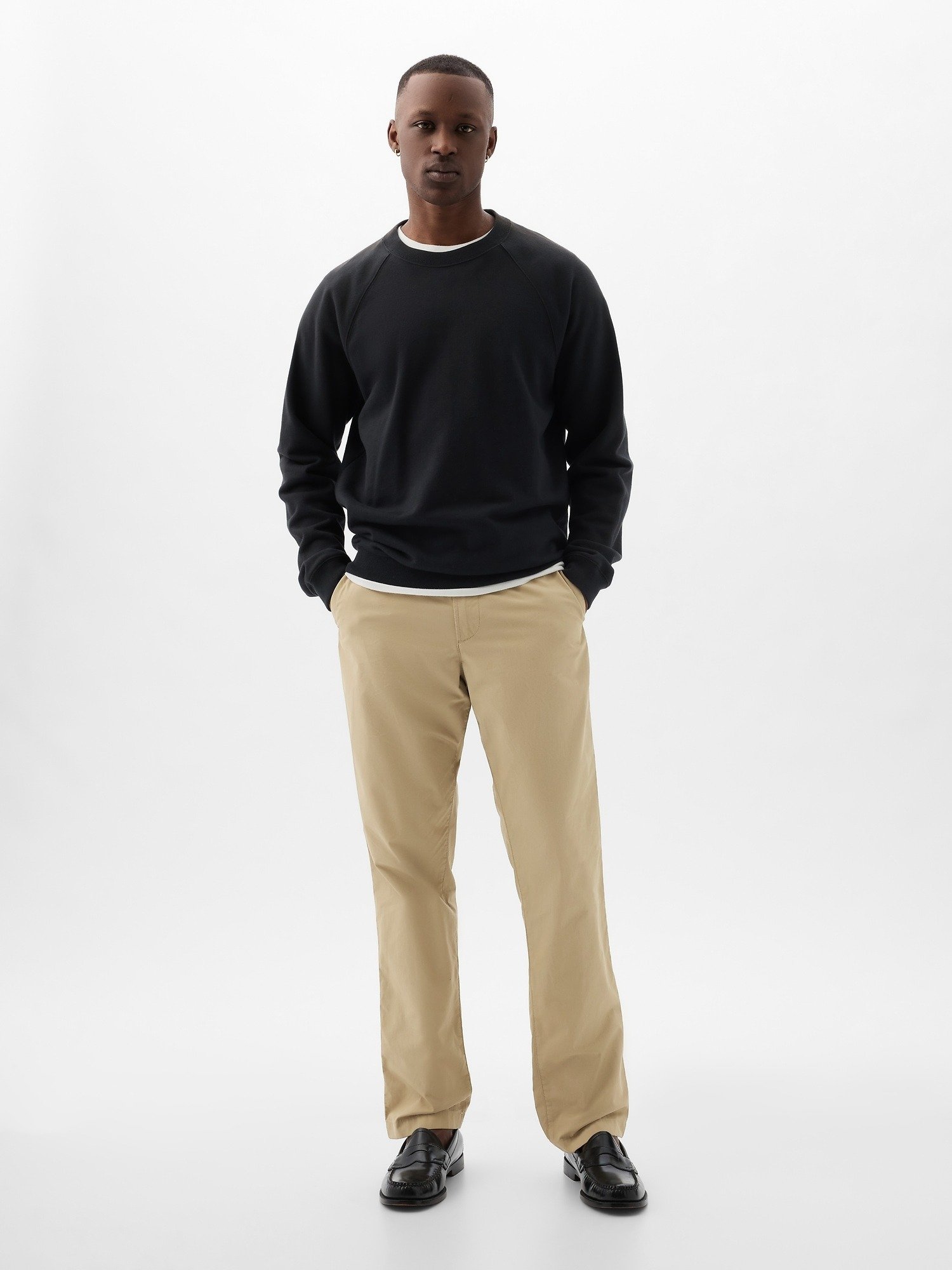 Khaki Poplin Straight Fit Pantolon product image