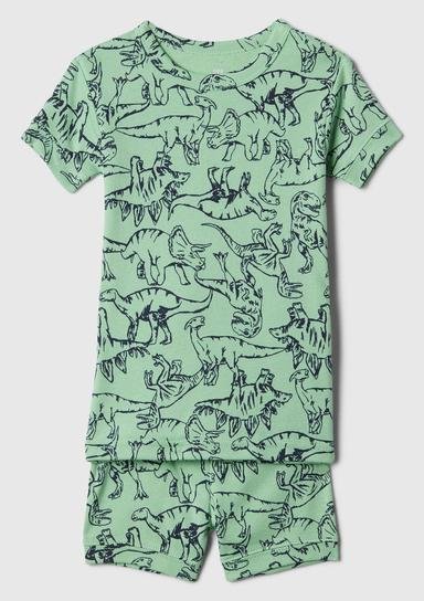 %100 Organik Pamuk Dinozor Desenli Pijama Takımı