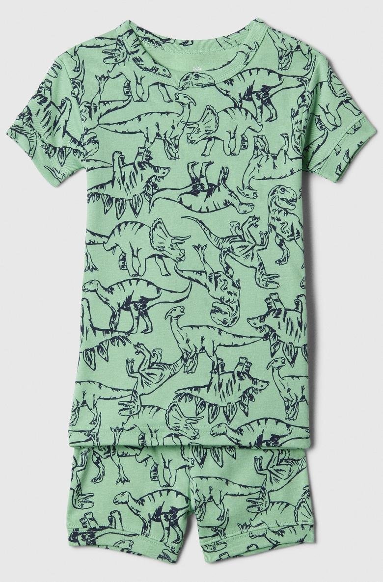  %100 Organik Pamuk Dinozor Desenli Pijama Takımı