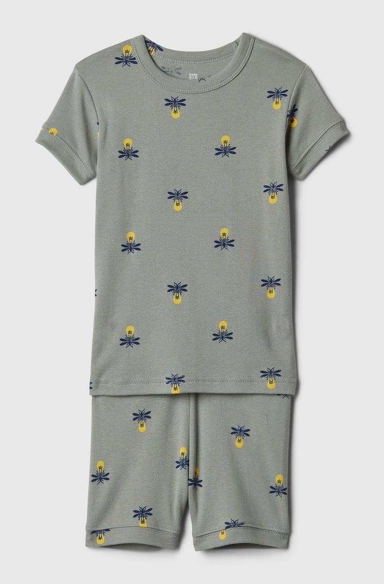  Organik Pamuk Desenli Pijama Takımı