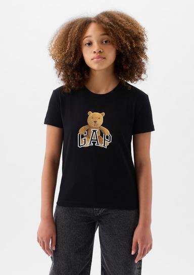 Organik Pamuk Gap Brannan Bear Logo T-Shirt