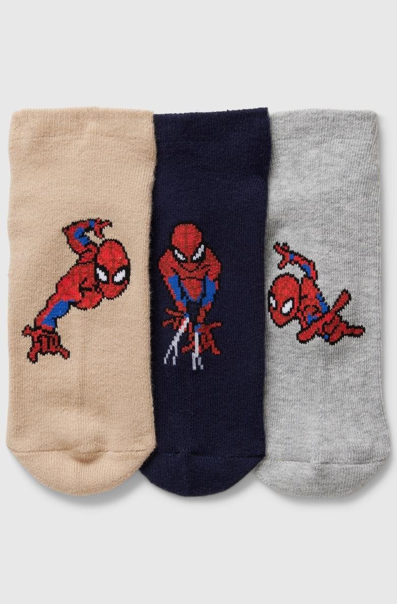  Marvel Spider-Man No-Show 3'lü Çorap Seti
