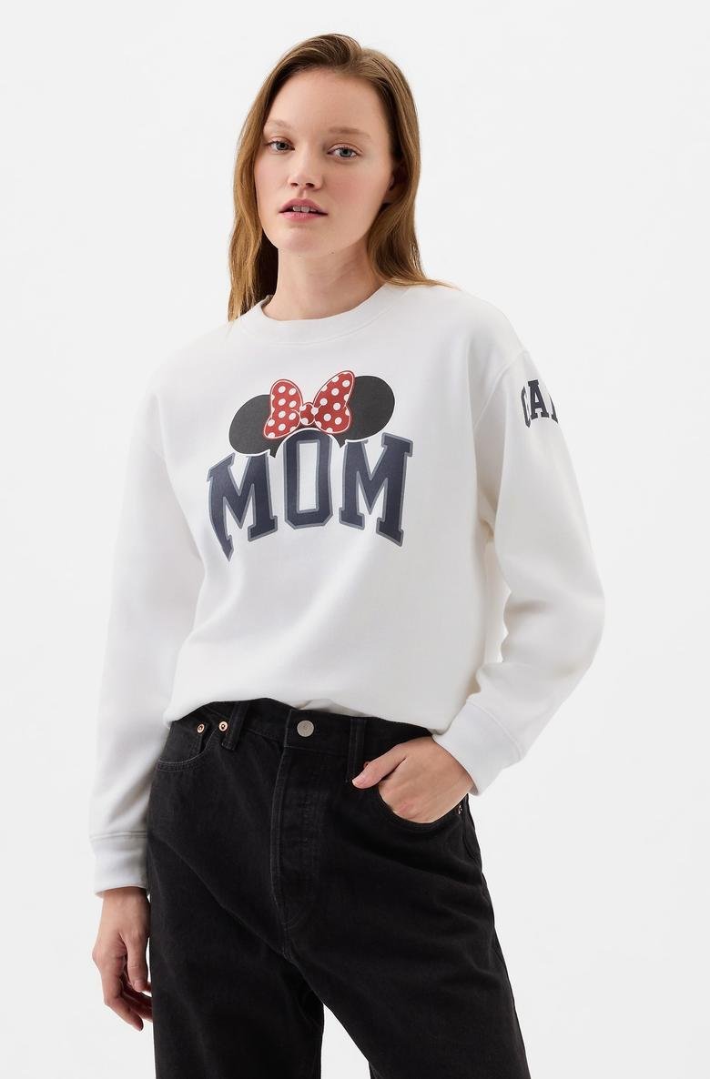  Gap Logo Disney Mom Grafikli Fleece Sweatshirt