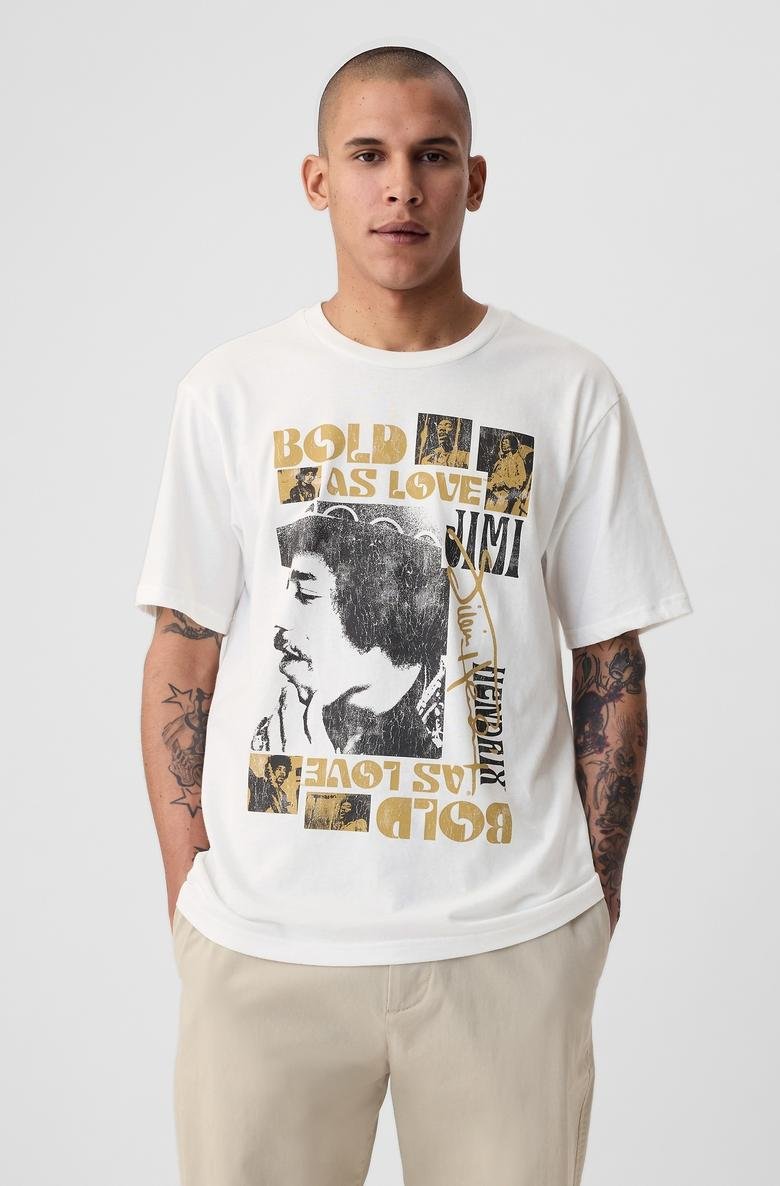  Jimi Hendrix Grafikli T-Shirt