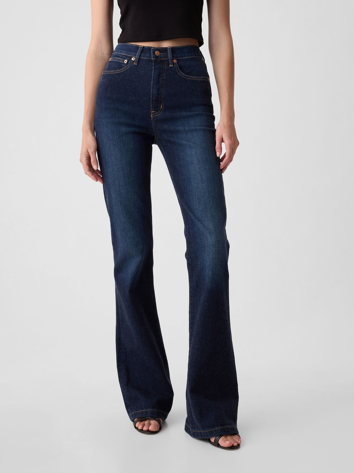 High Rise &#39;70s Flare Jean Pantolon_6